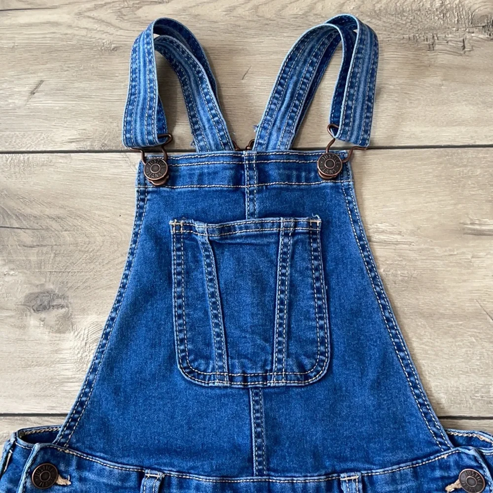 Justice Girl Jean Short Overalls Size 14